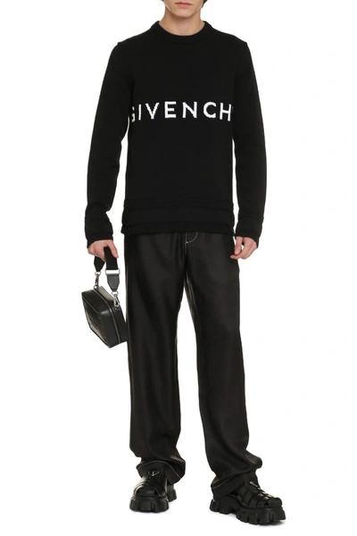Shop Givenchy Cotton Crew-neck Sweater In Black