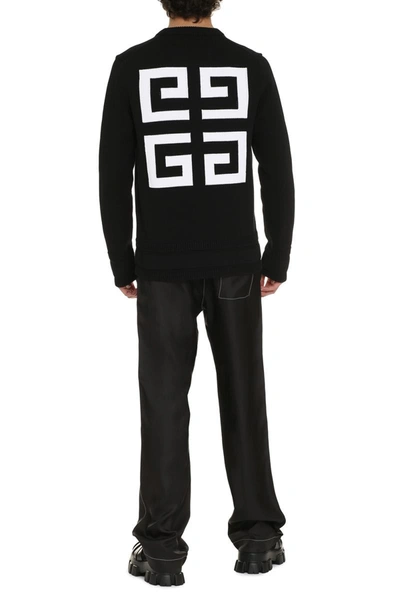 Shop Givenchy Cotton Crew-neck Sweater In Black