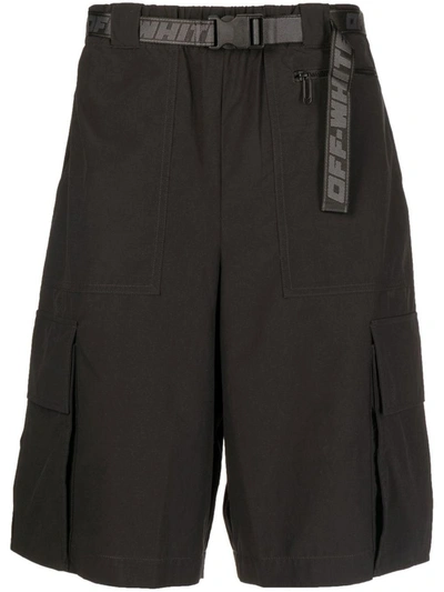 Shop Off-white Industrial Cargo Trousers In Black