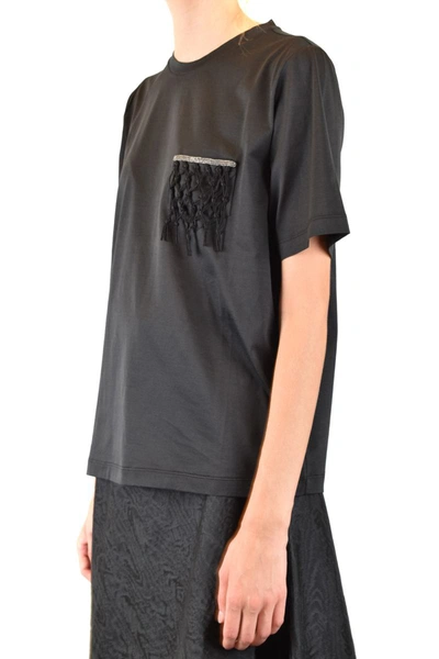 Shop Fabiana Filippi Tshirt Short Sleeves In Black