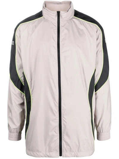 Givenchy Logo Zip-up Jacket With High Neck And Pockets In Grey