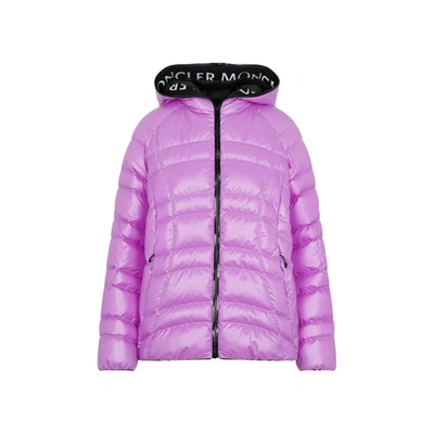 Shop Moncler Narlay Jacket Wintercoat In Pink &amp; Purple
