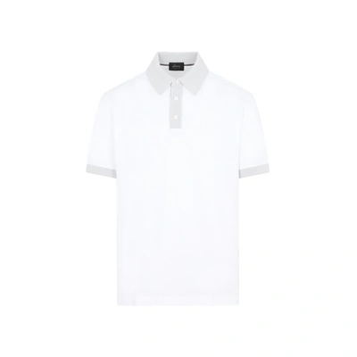 Shop Brioni Cotton Polo T-shirt Tshirt In White
