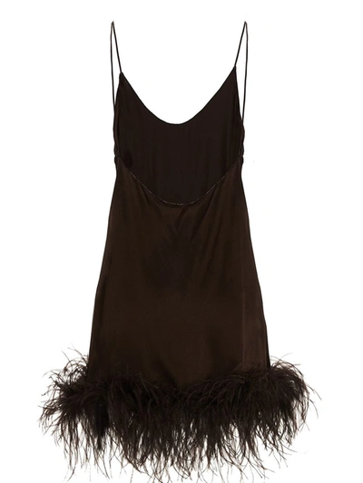 Shop Oseree Oséree 'babydoll' Dress In Brown