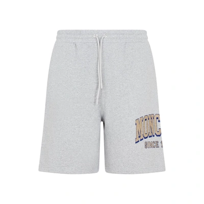Shop Moncler Cotton Shorts Pants In Grey