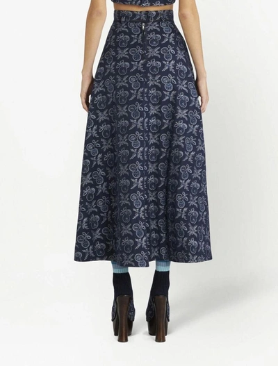 Shop Etro Skirts Blue