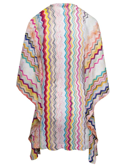 Shop Missoni Multicolor Cover-up With All-over Zig Zag Motif In Viscose Woman