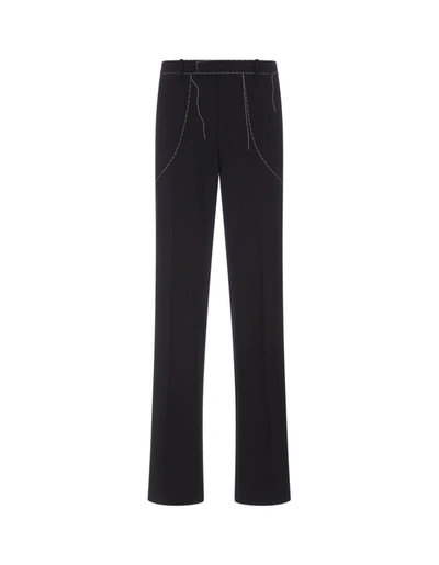 Shop Off-white Tailored Straight Leg Trousers In In Black