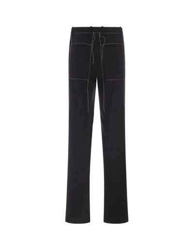 Shop Off-white Tailored Straight Leg Trousers In In Black