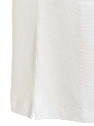 Shop Brunello Cucinelli Logo Print Polo Shirt In White