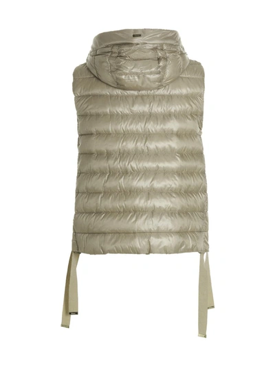 Shop Herno Ultralight Hooded Vest In Beige