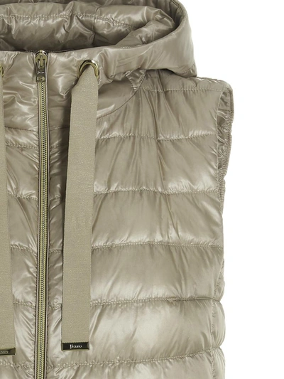 Shop Herno Ultralight Hooded Vest In Beige