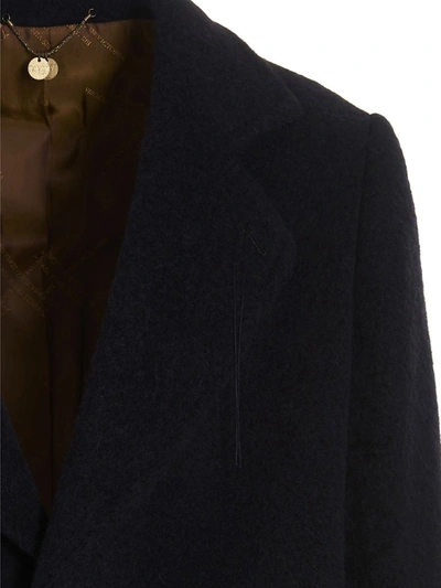Shop Maurizio Miri 'gregoriany' Coat In Blue