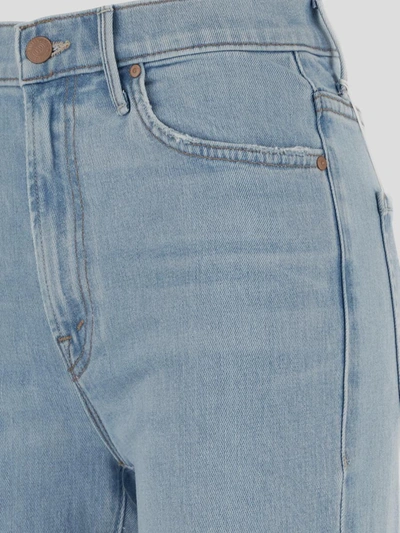 Shop Mother Jeans In <p> Light Blue Jeans In Cotton With High Rise