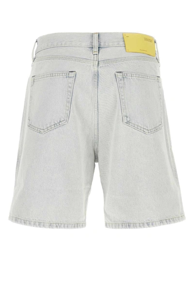 Shop Off-white Off White Shorts In Light Blue