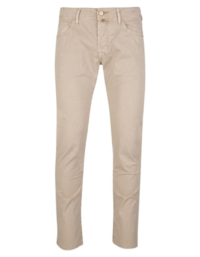 Shop Incotex Blue Division Light Brown Slim Fit Five Pockets Trousers In Beige