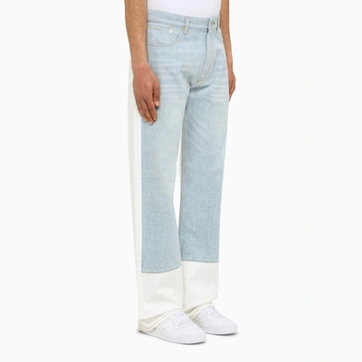 Shop Bluemarble Two-tone Denim Jeans In Multicolor