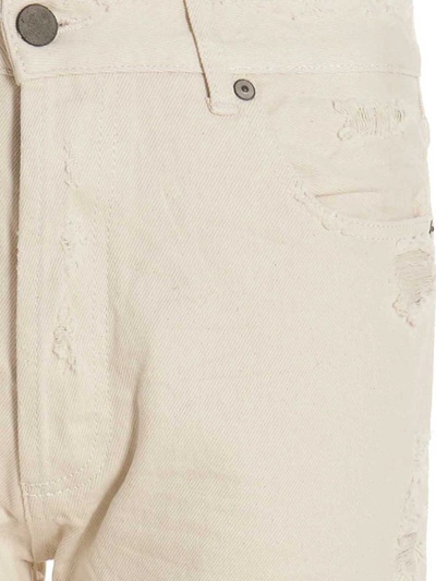 Shop Palm Angels Jeans 'bull Palms' In White