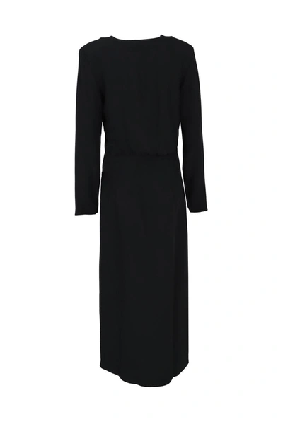 Shop Federica Tosi Long Dress With V-neck In Black