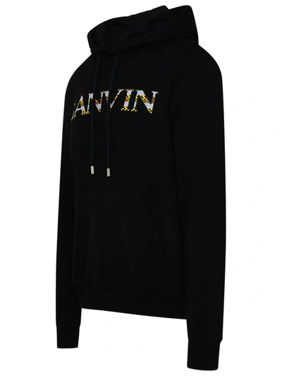 Shop Lanvin Curb Cotton Hoodie In Black