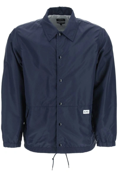 Shop Apc A.p.c. Aleski Nylon Blouson In Blue