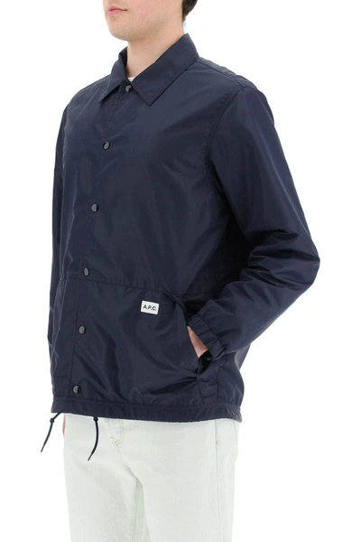 Shop Apc A.p.c. Aleski Nylon Blouson In Blue