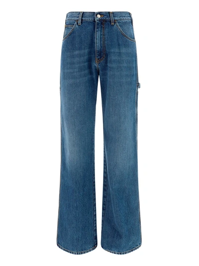 Shop Alexander Mcqueen Jeans In Blue Washed