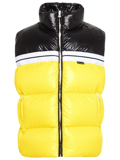 Shop Palm Angels Yellow And Black Tech Fabric Vest