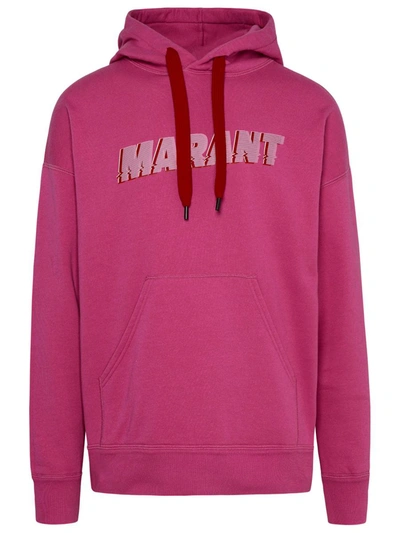 Shop Isabel Marant Felpa Miley In Misto Cotone Rosa In Pink