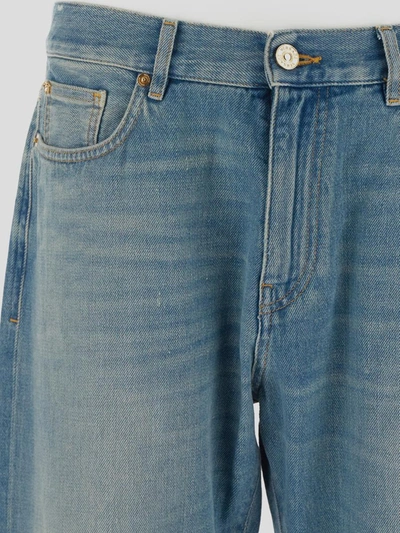 Shop Versace Jeans In <p> Jeans In Faded Washed Blue Denim Cotton