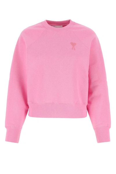 Shop Ami Alexandre Mattiussi Ami Sweatshirts In Pink