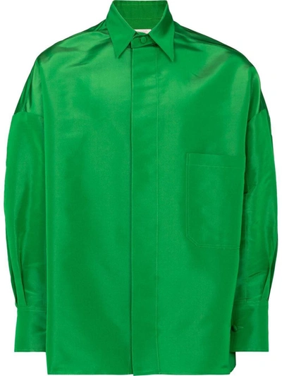 Shop Valentino Shirts In Green