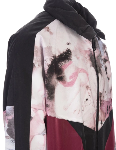 Shop Balmain Black Sports Jacket With Pastel Print In Multicolour