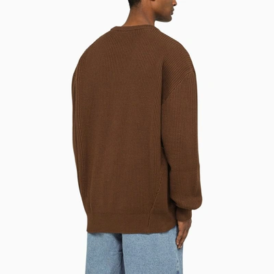Shop Hed Mayner Tobacco Jersey In Brown