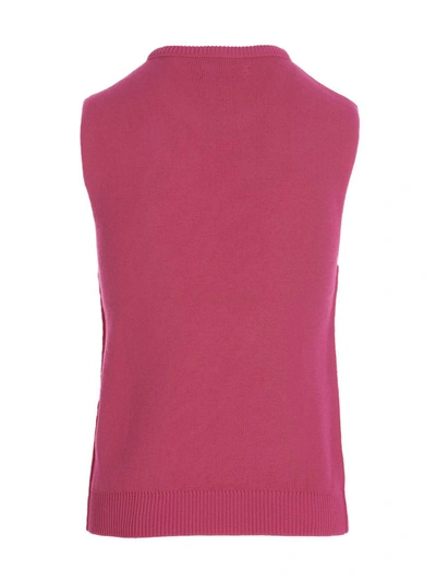 Shop Martine Rose 'shrunken' Vest In Fuchsia