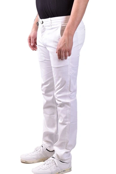 Shop Jacob Cohen Trousers In White