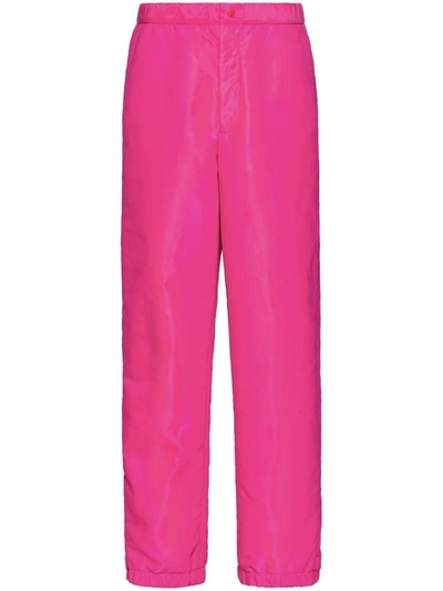 Shop Valentino Stud Detail Cargo Trousers In Fuchsia