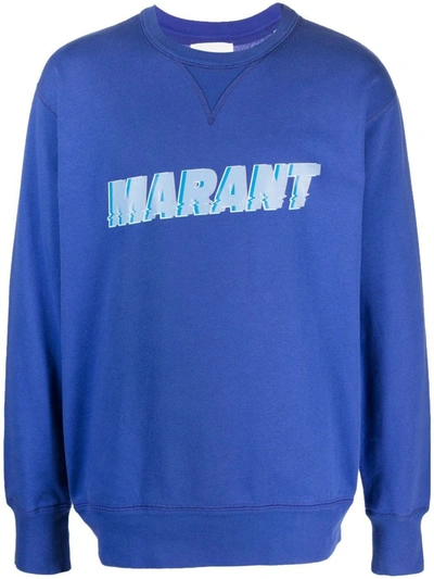 Shop Isabel Marant Logo-print Sweatshirt In Blue
