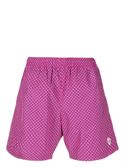 Shop Alexander Mcqueen Logo Swimsuit In Pink
