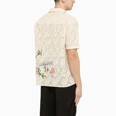 Shop Andersson Bell Ivory Lace Shirt In Beige