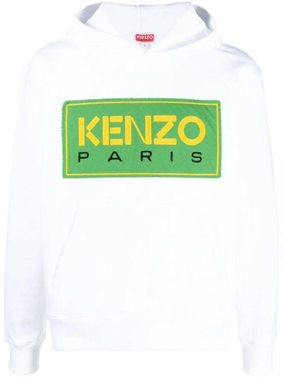 Shop Kenzo Paris Cotton Hoodie In White