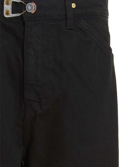 Objects Iv Life Buckle-detail Straight-leg Jeans In Gray
