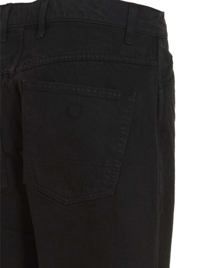 Objects Iv Life Buckle-detail Straight-leg Jeans In Gray