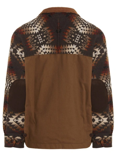 Junya Watanabe Abstract-print Wool Jacket In Multicolor