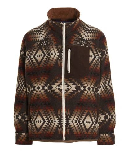 Junya Watanabe Abstract-print Wool Jacket In Multicolor