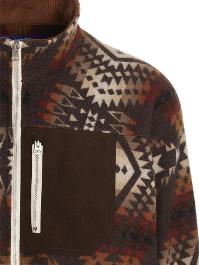 Junya Watanabe Abstract-print Wool Jacket In Multicolor