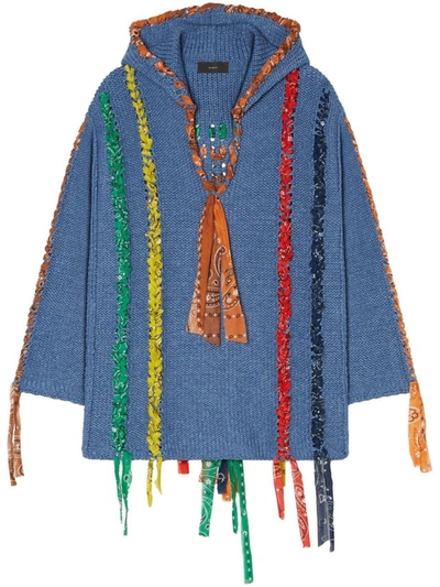 Shop Alanui Embroidered Hoodie In Clear Blue
