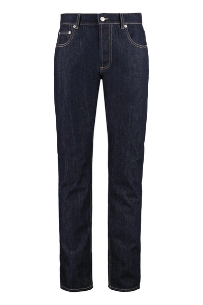 Shop Alexander Mcqueen 5-pocket Slim Fit Jeans In Denim