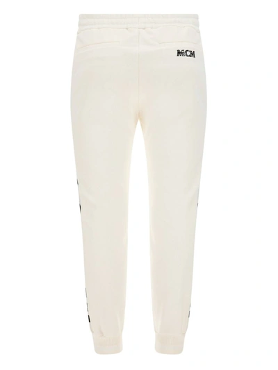 Shop Mcm Pants In Egret