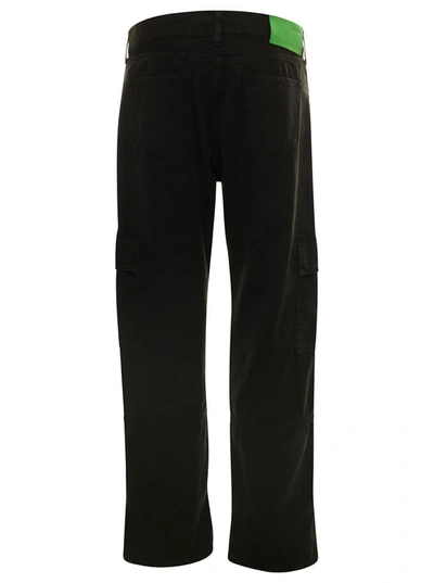 Shop Off-white Black Cargo Pants With Adjustable Buckles In Cotton Man